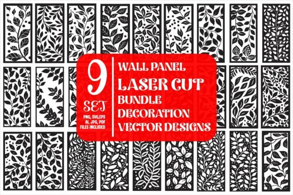 Download Wall Panel Laser Cut Design Vector - Premium Bundle