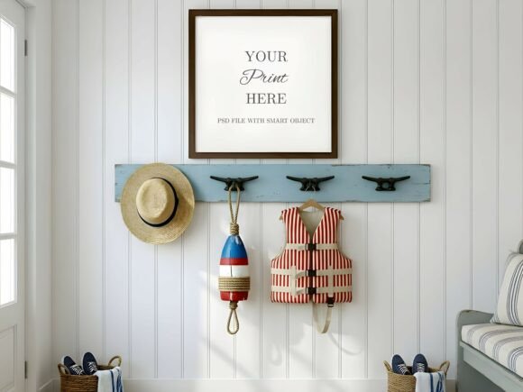 Download Coastal Square Wood Frame Mockup - Premium Resources