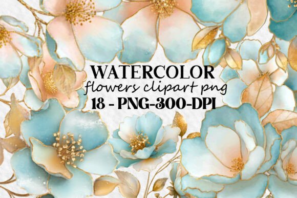 Download Watercolor Flowers Clipart Png Bundle - Watercolor flowers Collection