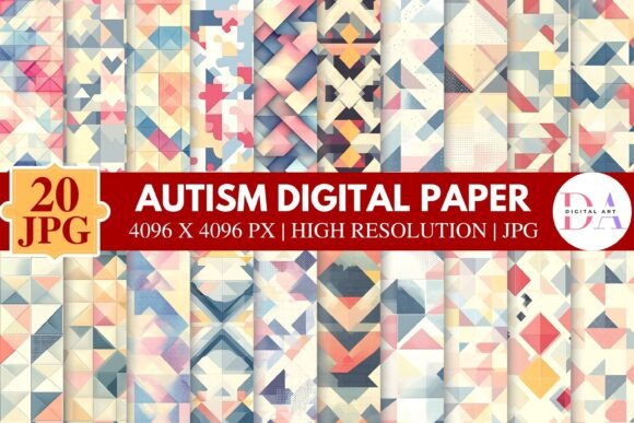 Download Autism Digital Paper - Autism digital paper Collection