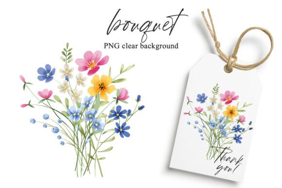 Download Watercolor Flowers Clipart Bouquet, PNG. - Watercolor flowers Collection