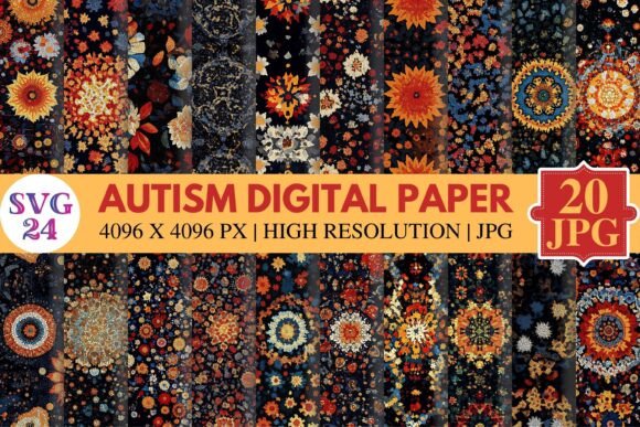 Download Autism Digital Paper - Autism digital paper Collection