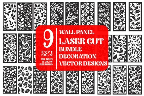 Download Wall Panel Laser Cut Design Vector - Premium Bundle