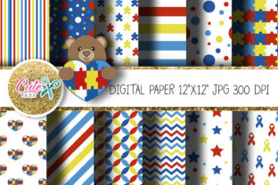 Download Autism Digital Paper for Scrapbooking - Autism digital paper Collection