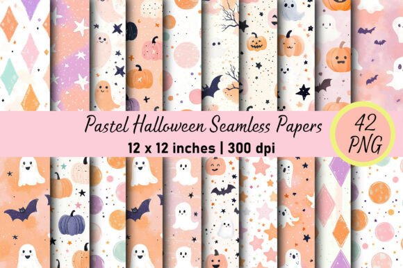 Download Pastel Halloween Seamless Papers - Seamless papers Collection