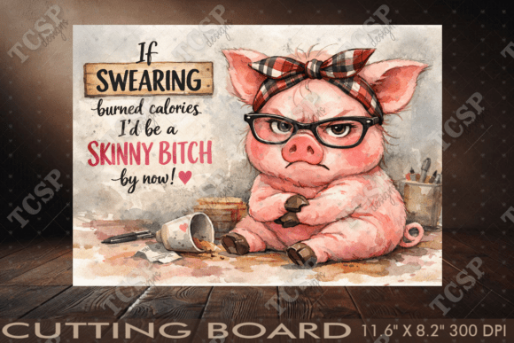 Download If Swearing Burn Calories Cutting Board - Cutting Collection