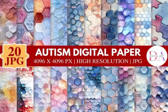 Download Autism Digital Paper - Autism digital paper Collection