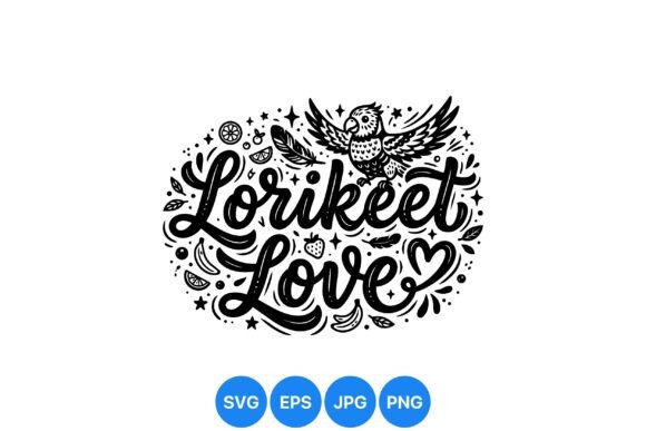 Download Lorikeet Love Decorative Vector Art - Decorative vector art Collection