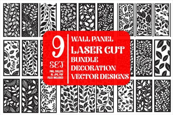 Download Wall Panel Laser Cut Design Vector - Premium Bundle